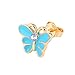 10 Pairs Small Cute Simple Post Stud Earrings Set for Girls Kids Gold Tone Mix and Match (Butterfly)