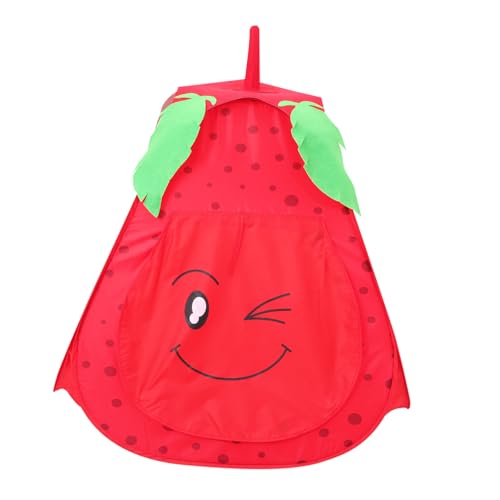 Tente de jeu cadeau enfant original, cabane fraise pliable et piscine à balles ludique