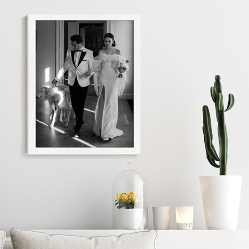Image of upsimples 11x14 Picture Frame, Wall Gallery Photo Frames with Engineered Wood, White 1 Pack