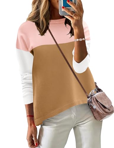 Image of Zeagoo Sweaters for Women Fall Outfits Trendy 2025 Long Sleeve Shirts Bussiness Casual Knit Pullover Sweater Tops