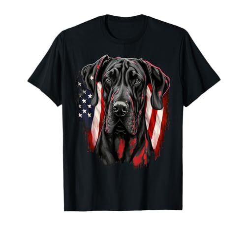 USA 4th Of July Great Dane on Patriotic American Great Dane Women Kids Men T-Shirt
