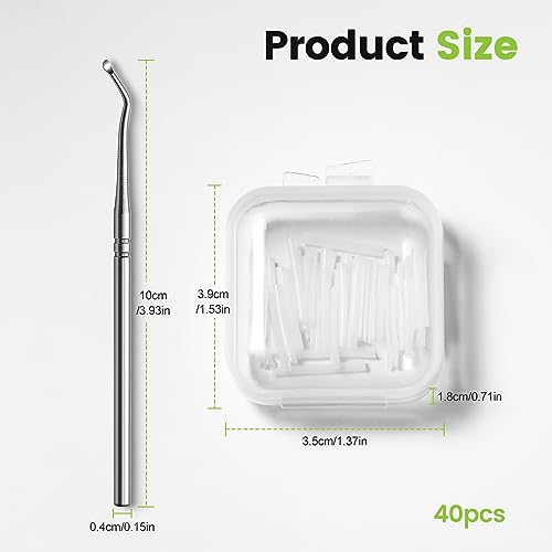 BEZOX Set zur Korrektur eingewachsener Zehennägel - 40 Stück schmerzfreie Zehennagelglättungsstreifen mit Zehennagelheber - einfaches Werkzeugset für eingewachsene Zehennägel