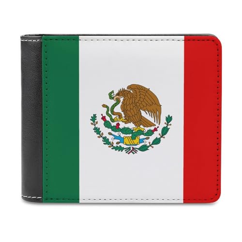 Mexico Flag Mens Short Wallet，coin Wallet, Card Bag, Certificate Storage Bag