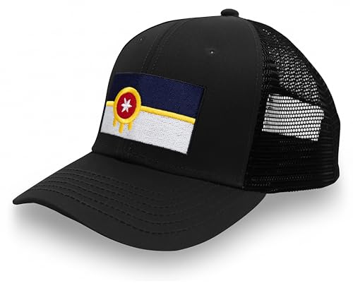 Image of International Tie City Hat for Men and Women, Adjustable Snapback Trucker Baseball Cap with Embroidered Patch