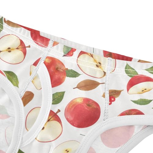 Wusikd Red Apple Boys' Underwear Cotton Boys Briefs Soft Toddler Underwear 2T4