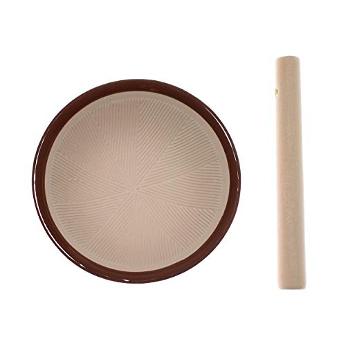 Mortar And Pestle Set Suribachi Mortar And Pestle Mini Ceramic Mortar Bowl With Wooden Pestle,Diameter 3.9Inch, Kitchen #TOP2