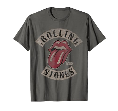 Oficial The Rolling Stones Vintage Tour 1978 Asphalt Gris Camiseta