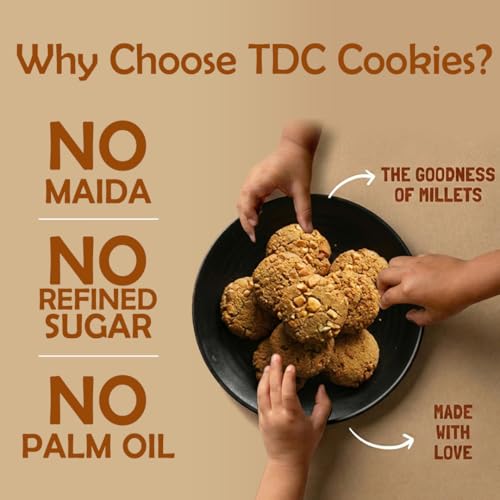 Image of THE DOUGH CORNER Healthy Multi Millet Kaju Badam Cookies | High Protein with Bajra, Jowar, Ragi, and Barley Flours | Naturally Sweetened with Jaggery | No Maida, No Sugar | Guilt-Free Snack for All Ages- pack of 2, 200Gm Each