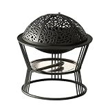 Inceneritore da Giardino, Stufa a Falò con Parascintille, Braciere per Barbecue, Bidone Metallo, Adatto per Bruciare in Cortile, Patio, Giardino, Spiaggia(Black,40cm/16in)