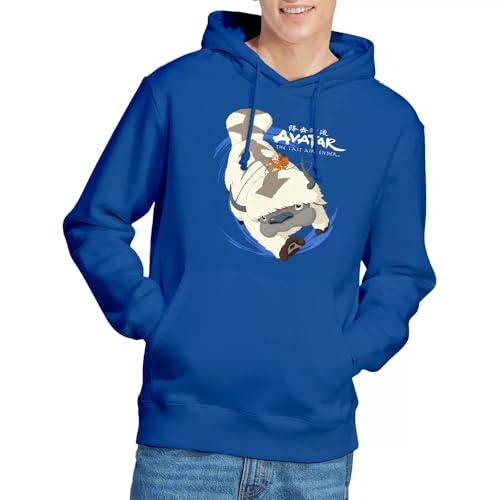 Sweatshirt à Capuche Avatar Appa in Flight Hoodie Bleu Mixte Coton