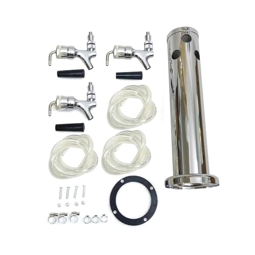 GHHZML Tirador De Cerveza para Casa Grifo Triple de Acero Inoxidable con 3 grifos, Barra de Torre de Cerveza de Barril, hogar for Kegerator