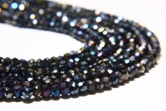 Perles rondelles en spinelle facetté 3mm pour réparer et personnaliser vos bijoux cassés