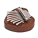 Fockety Mini Kalimba, 8 Keys Clear and Fun, Simple to Learn Wooden Base Peach Great Piano with Fingers with Hanging String for Shows (XA65 Heart Shape), Focketyon80ebr94a-11