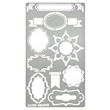 Aleks Melnyk No.28 Metal Stencil for Bullet Journaling, Planning, Drawing, Banners, Lines, Lists, Planner Stamps, BuJo, Dot Journal Stencil for Diary, Template, Scrapbook, DIY