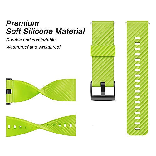 Notocity Compatible With Suunto 7 Soft Silicone Band Suunto 9 Replacement Wristband For Men And Women Sports Watch Strap For Suunto 7/Suunto 9 Baro/Suunto 9 Spartan/Suunto 9 Gps Watch Band, Green #TOP1