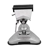 Portable Vacuum Base Vise 3.5' Jaw Width Multi-Angle Pivotin Miniature Vise with 360°Swiveling Head and Powerful Suction Mini Vice for Crafts Woodworking Modeling