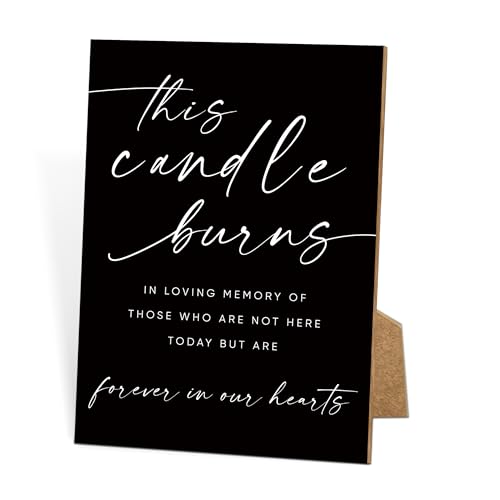 Funeral Sign, 8x11 Black Minimalist Style Loss of Loved One Memorial Sign, In Loving Memory Sign, Funeral Decorations, Wedding Table Decor, Memorial Gifts For Loss of Loved One, Bereavement Gifts -10