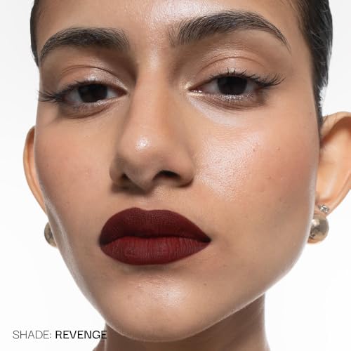 Image of Fae Beauty Lip Whip 12Hr Comfortable Matte Liquid Lipstick (10ml) | Waterproof | Long Wear | Non Drying | Soft Mousse Smudgeproof Formula | Vegan | With Moisture Lock Technology | Enriched with Vitamin E and Cherry Coffee - Revenge