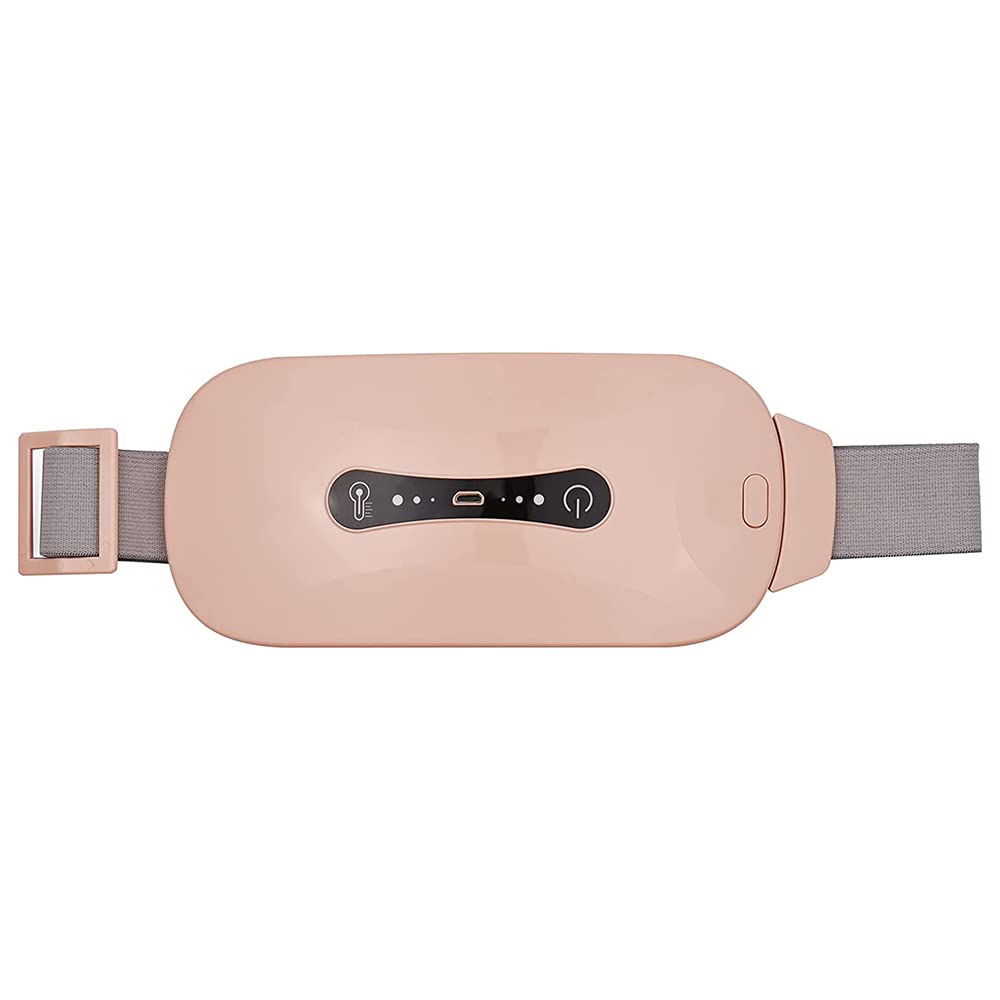Menstrual Heating Pad, Cramp Relief Waist Belt Device,Heating Pads with 3 Heat Levels and 3 Vibration Massage Modes, Back or Belly Pain Relief for Women and Girl（Pink）