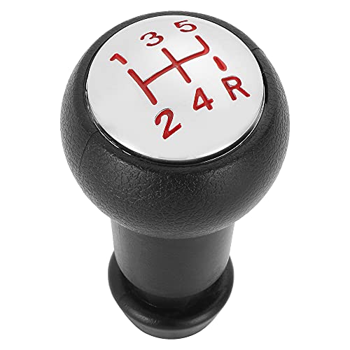 LUDOVICA 5 Vitesses Pommeau de Levier de Vitesse Compatible pour 106 107 205 206 207 301 306 307 308 406 407 605 807 2008 3008 5008 C2 C3 C4 B6 B9 (Rouge) Cover