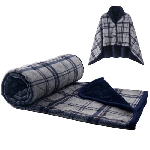 SIVENKE Poncho da Donna Indossabile Mantello Caldo Coperta Calda Invernale
