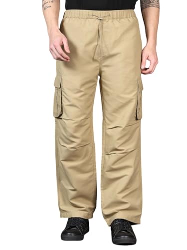 Image of KOTTY Men's Urban Style Relaxed Cargo Pants with Stylish Pockets and All-Day Comfort
