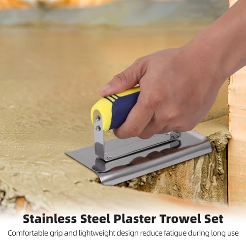 image for yeesport 4 PCS Stainless Steel Concrete Tool Set, Includes Groover, Ed