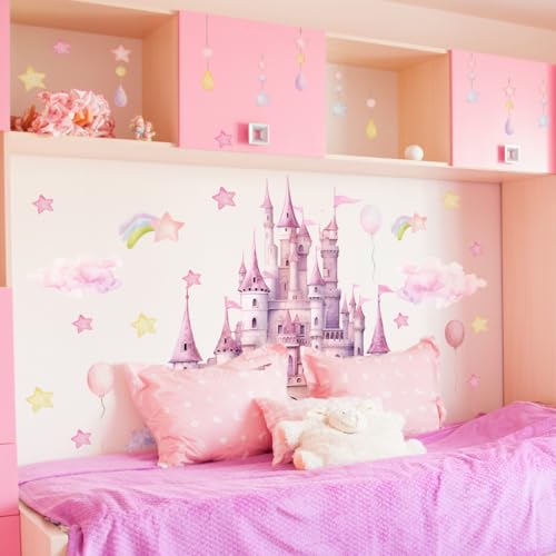 2 hojas vinilo decorativo princesa para dormitorio niña miniatura 5