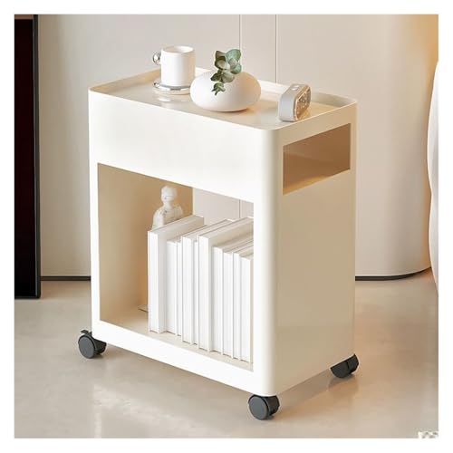 Table basse petite table carrée mobile blanche pour résoudre le manque de place au salon