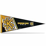 Rico Industries NCAA Kennesaw State Owls Primary 12' x 30' Felt Wall Décor Pennant - Great for Home/Bed Room/Man Cave Décor