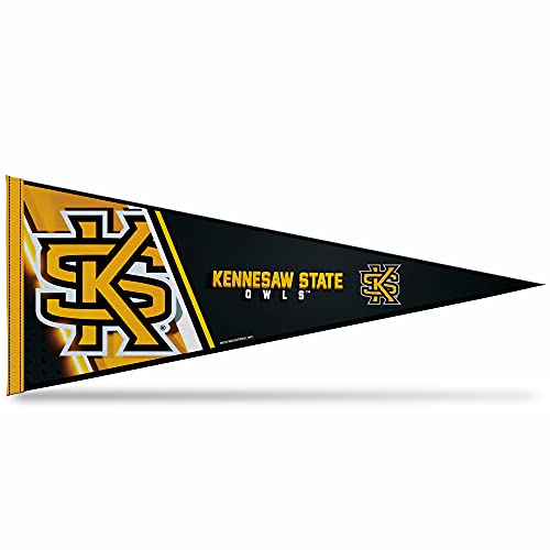 Rico Industries NCAA Kennesaw State Owls Primary 12 x 30 Felt Wall Dcor Pennant - Great for Home/Bed Room/Man Cave Dcor