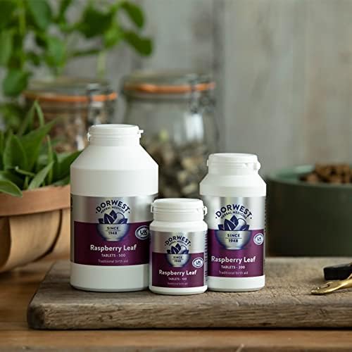 Dorwest Raspberry Leaf Tablets for Dogs And Cats, 100 Tablets, Pregnancy Support For Pets  For Natural Hormonal Balance and Phantom Pregnancies
