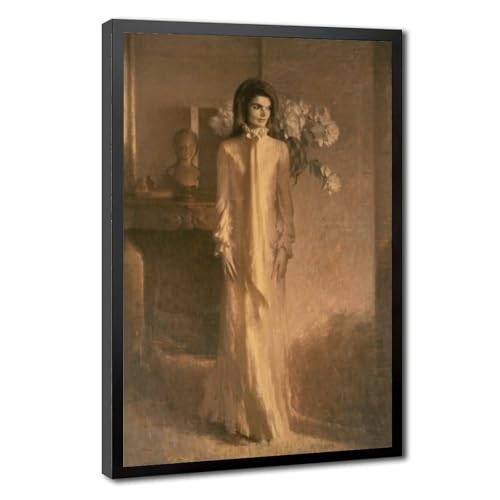 Décoration murale Jackie Kennedy tableau sur toile grand format avec cadre suspendu