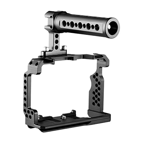 Image of Andoer Aluminum Alloy Camera Cage Kit with Video Rig Top Handle Grip Replacement for A7R III/ A7 II/ A7III