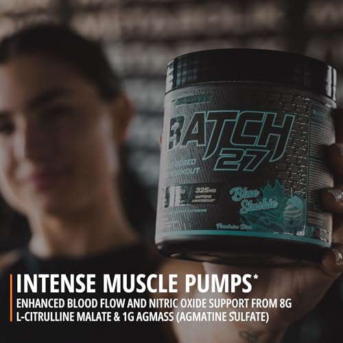 Image of TC Nutrition Batch 27 Pre Workout Powder - 8g Citrulline, 3.5g Beta Alanine, 2.5g Betaine, 325mg Caffeine | Instant Energy, Focus, Pumps, & Strength | Nitric Oxide Booster 20 sv (Orange Cream)