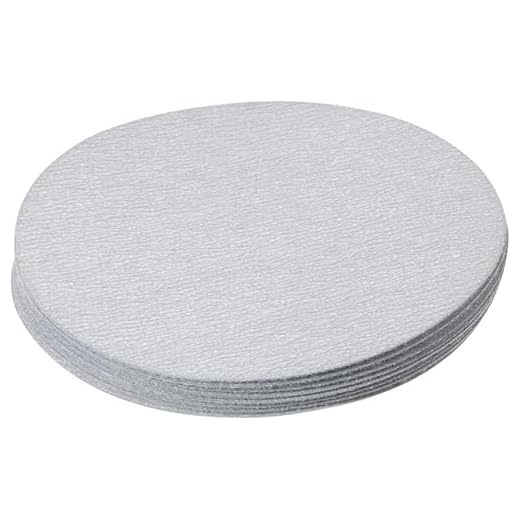 Round Flocked Sandpaper SelfAdhesive Sandpaper Polishing Disc 5 Inch 125mm 180 Grit Wet Dry Sanding Pads Angle Grinder Polish Pads for Drill Grinder Rotary Tools, White, 1pcs