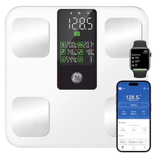GE Bluetooth Body Weight Scale with 8-in-1 Display