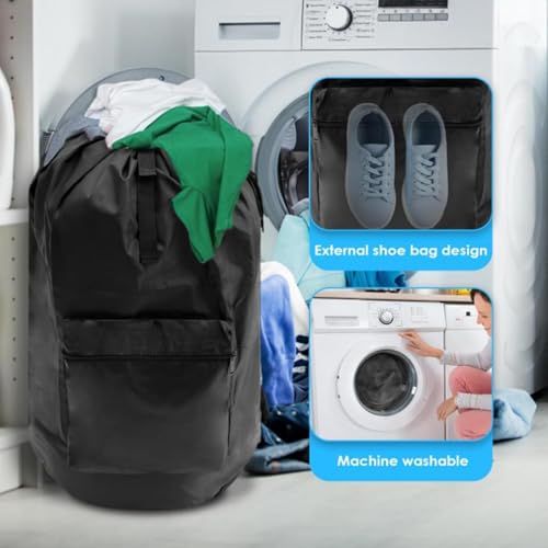 Mochila de lavandería portátil y ligera para ropa de campus universitario 7