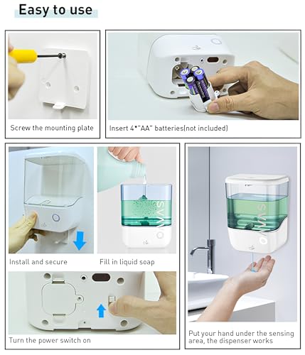 Image of Carnival Automatic Soap Dispenser for Bathroom Handwash Wall Mounted Liquid Soap Dispensers Hand 1000ml Wash Touchless Sensor Smart for Home Kitchen Basin Sink (ABS-(Automatic))