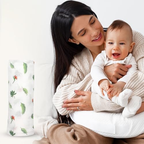 Image of Muslin Baby Swaddle - Breathable Receiving Blankets for Newborn Baby, 70% Viscose derived from Bamboo, 30% Spandex, Imported