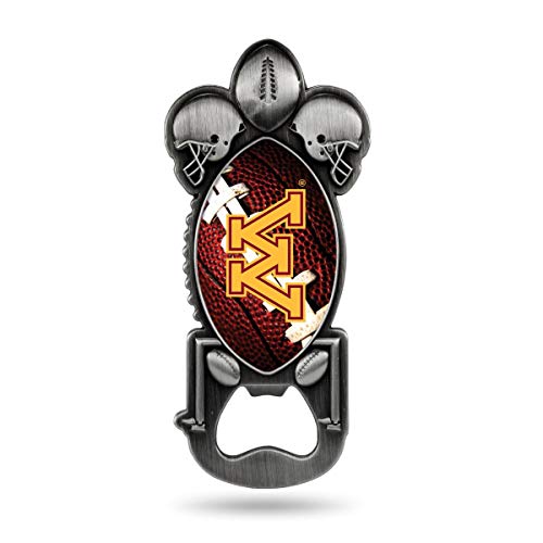 Rico Industries NCAA Minnesota Golden Gophers Unisex Magnetic Metal Bottle Opener Party Starter, Silver, 5.5-inches