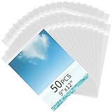 Svaldo Plastic Paper Sleeves, Cellophane Bags 9x12 Acid Free Protective Sleeves for Paper Magazine Protectors for Collectors 9x12 inch, Pack of 50