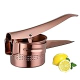 Stainless Steel Lemon Squeezer Manual Fast Squeezing Hand Press Lemon Juicer Easy to Clean Metal Juice Press Manual Large Capacity Citrus Squeezer for Fruit Vegetables