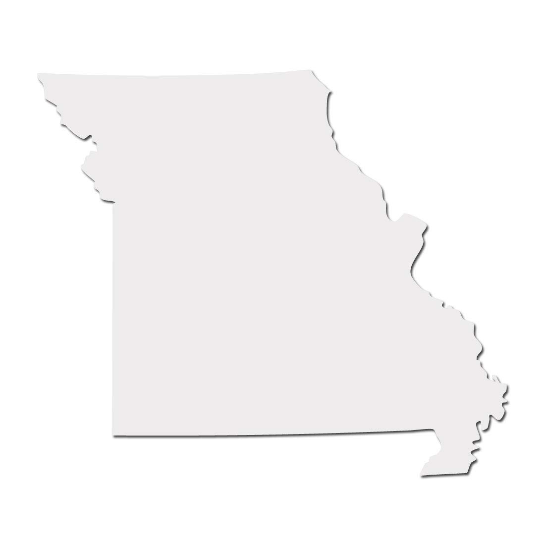 Missouri Show Me State Pride Sticker - White 5" Vinyl for Cars, Macbooks, and Other Laptops