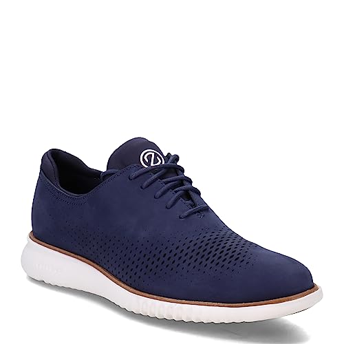 Cole Haan Men's 2.Zerogrand Laser Wingtip Oxford Lined, Marine Blue, 122