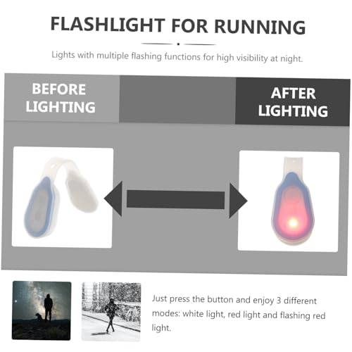 Luz nocturna segura para correr y ciclismo en ciudad pack de 2 linternas LED de clip 4