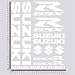 Aufkleber-Set, kompatibel mit Suzuki GSXR Kit 1 Motorrad-Decal, Artikelnr.: 01196 (010 Weiß)
