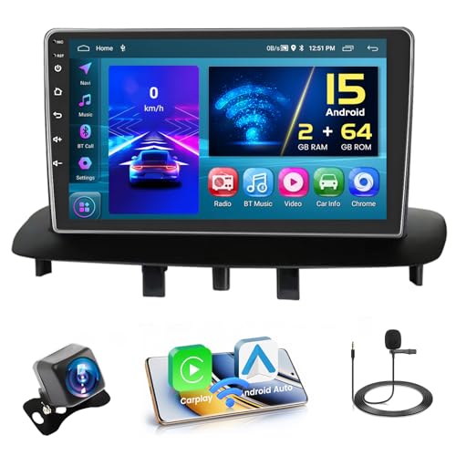 Collegamento Wireless/Cavo Carplay, Android Auto e Mirror: Utilizza il tuo iPhone o telefono Android in modalità wireless con l'autoradio e controlla le app del tuo telefono. È possibile effettuare chiamate, inviare messaggi, riprodurre musica, navigare e molto altro ancora con la voce o il tocco. Autoradio supporta anche il mirroring dello schermo del telefono sullo schermo dell'autoradio