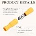 MECCANIXITY 100 Set Heat Shrink Butt Connectors, 12-10AWG Insulated Waterproof Wire Connectors Yellow Male and Female Wire Crimp Terminals for Industrial, Automotive, Boat Stereo