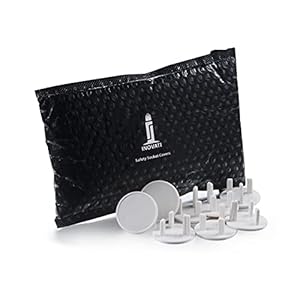 INOVATI | Pack of 20 | Baby Proof White Plastic Socket Covers | Electrical Outlet Child Safety | Wall Plug Covers…